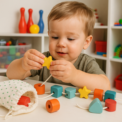Wooden Montessori Educational Toy Box for Baby 19-24 Months