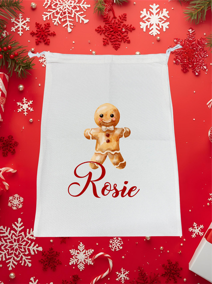 Personalised Premium Linen Santa Sack  – Classic Christmas Collection