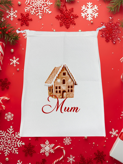 Personalised Premium Linen Santa Sack  – Classic Christmas Collection