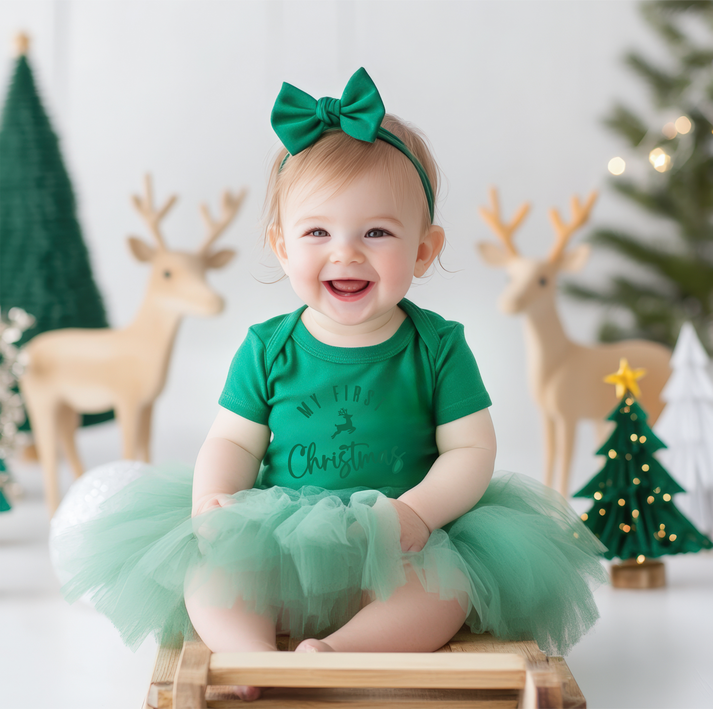 My First Christmas Reindeer Onesie - Multiple Colours