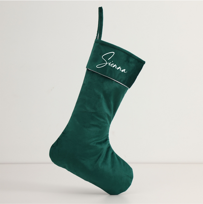 Personalised Velvet Stockings - Multiple Colours