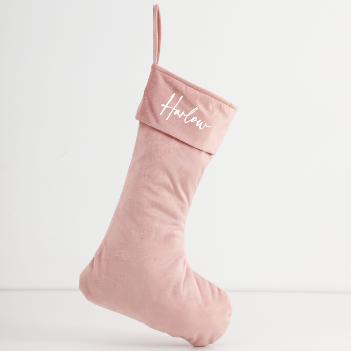 Personalised Velvet Stockings - Multiple Colours