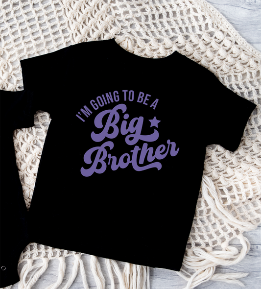 I'm going to be a Big Brother blue BLACK Tshirt