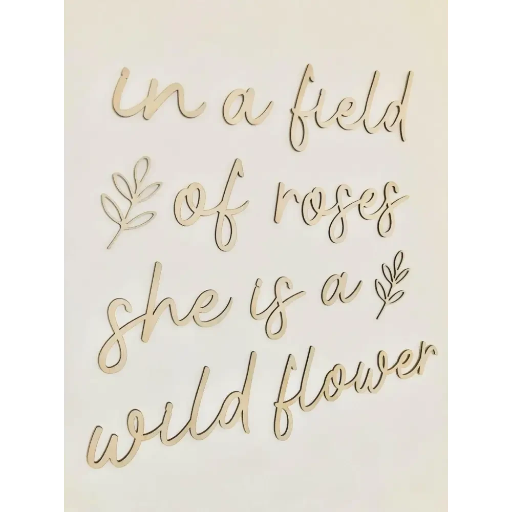 in a field of roses she is a wildflower wall plaque LARGE - Timber Tinkers