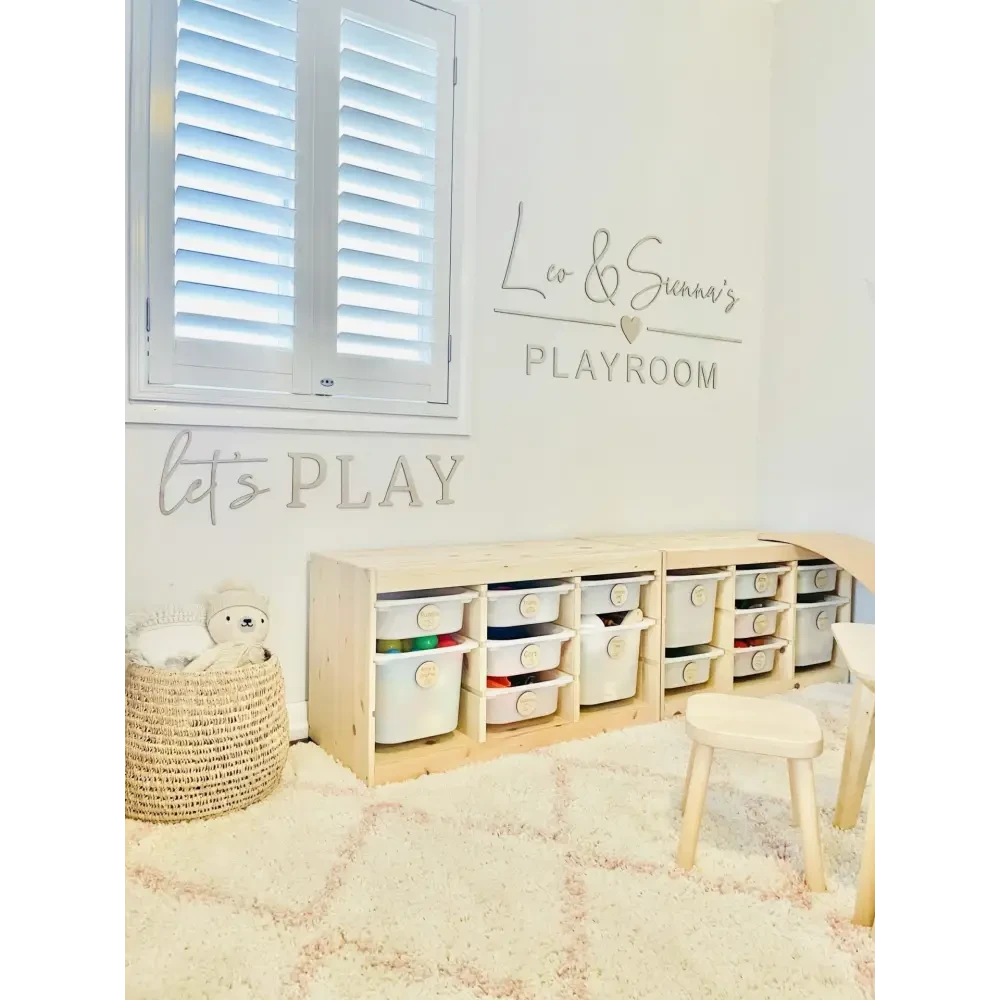 let's PLAY wall plaque - Timber Tinkers