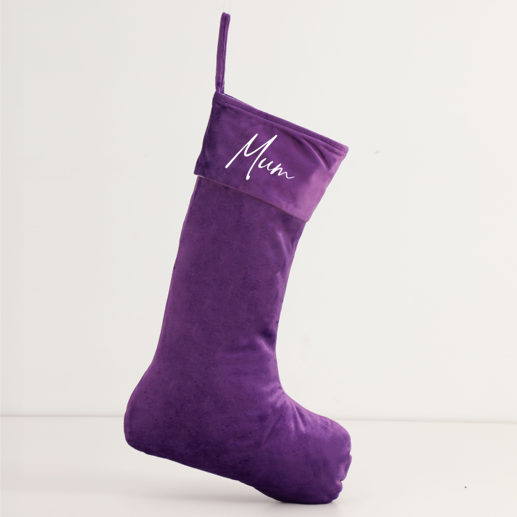 Personalised Velvet Stockings - Multiple Colours