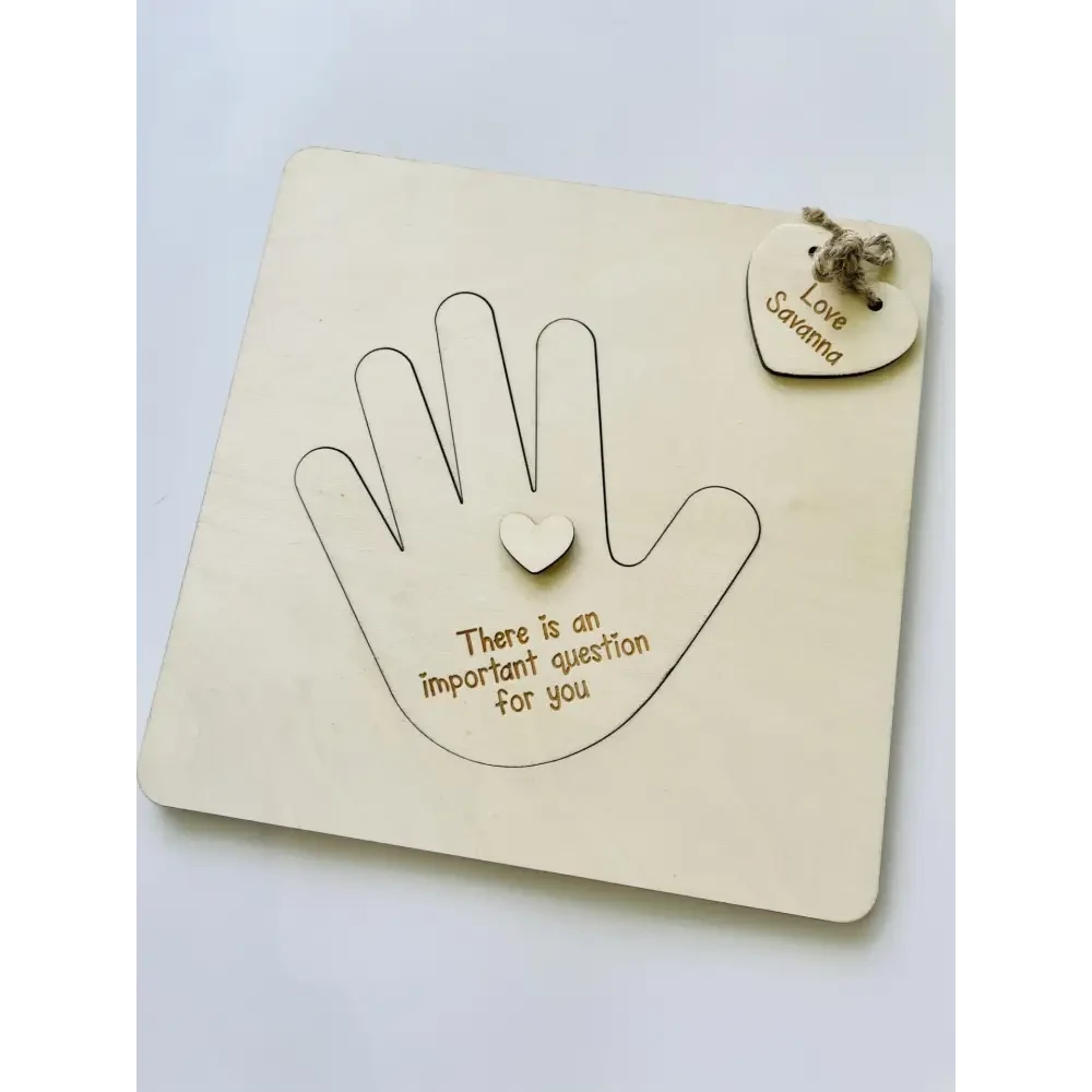 Little Hand Godparent Invitation - Timber Tinkers