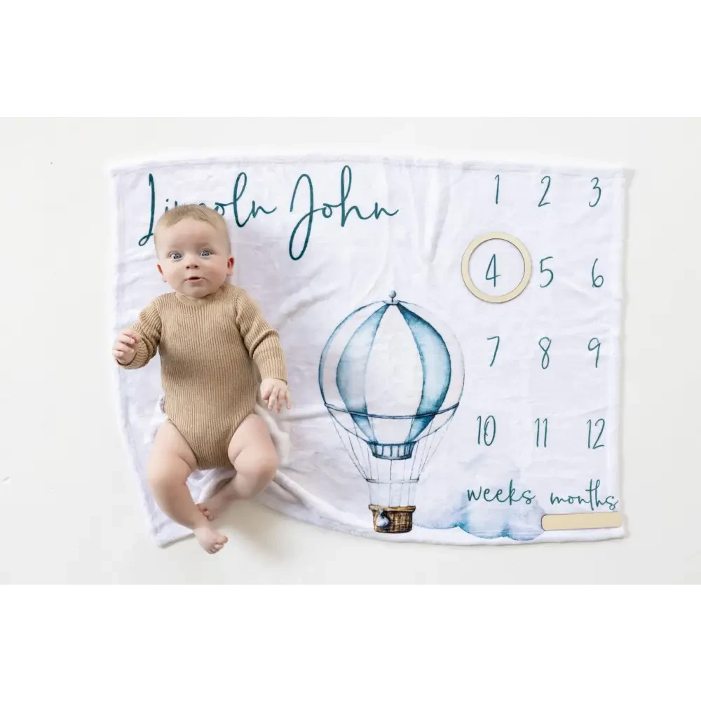 Milestone Blanket - Hot Air Balloon - Timber Tinkers