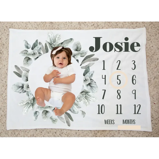Milestone Blanket - Wreath Leaf - Timber Tinkers