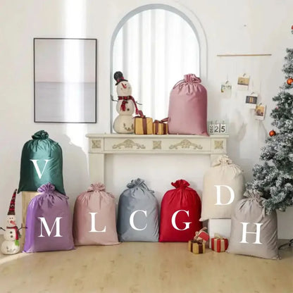 Monogram Velvet Santa Sack - Timber Tinkers