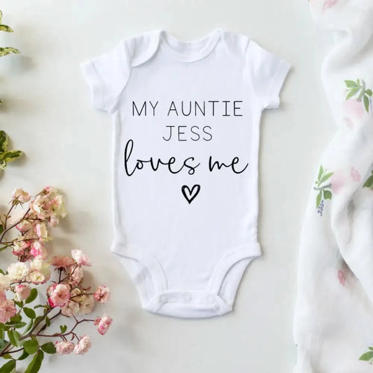 My Auntie Loves Me Onesie - Timber Tinkers