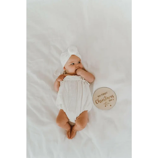 My First Christmas Plaque 2025 - Timber Tinkers