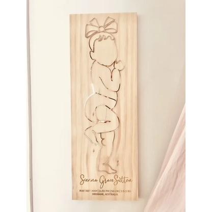 Personalised Birth Plaque - Timber Tinkers