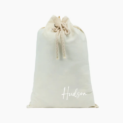 Personalised Canvas Santa Sacks - Cream - Timber Tinkers
