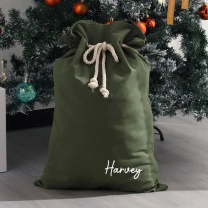 Personalised Canvas Santa Sacks - Red