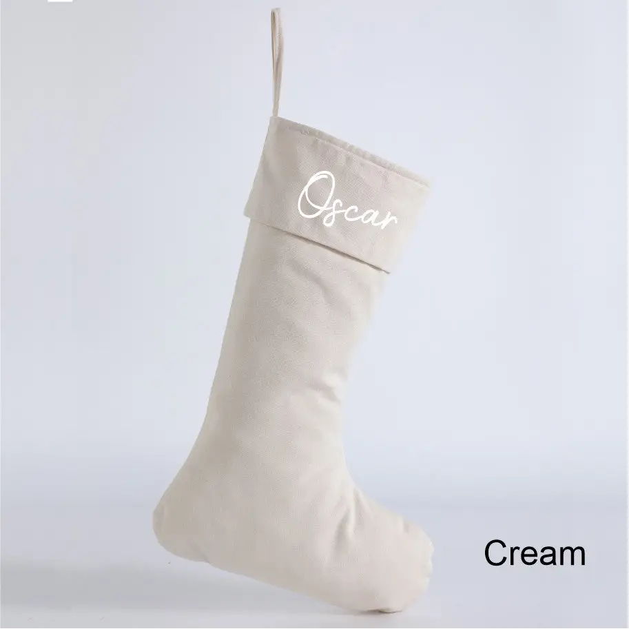 Personalised Canvas Stockings - Navy - Timber Tinkers