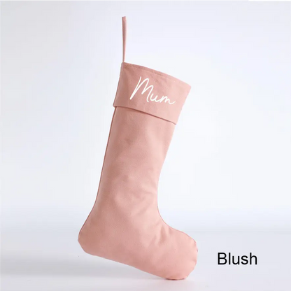 Personalised Canvas Stockings - Navy - Timber Tinkers