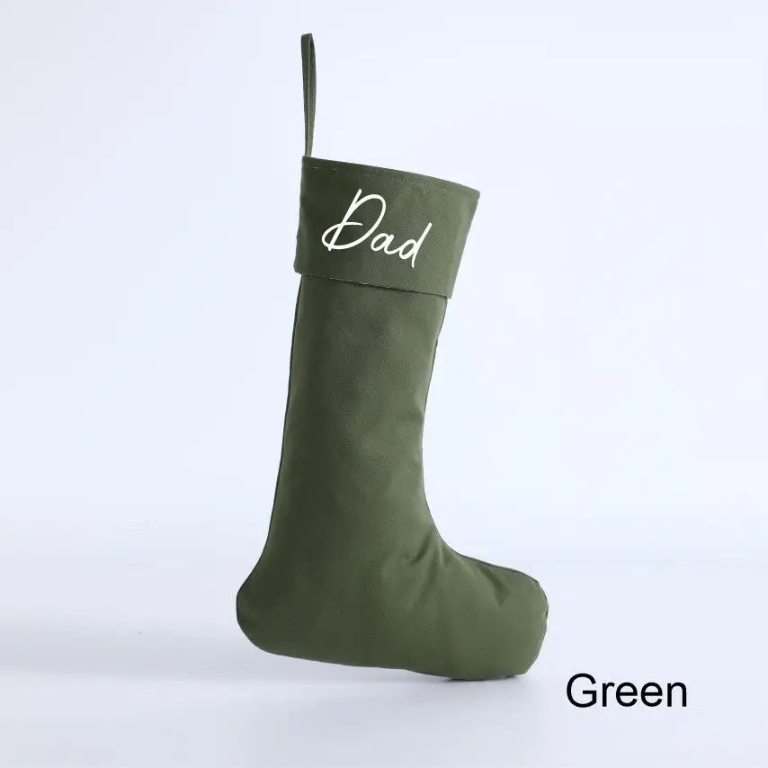 Personalised Canvas Stockings - Navy - Timber Tinkers