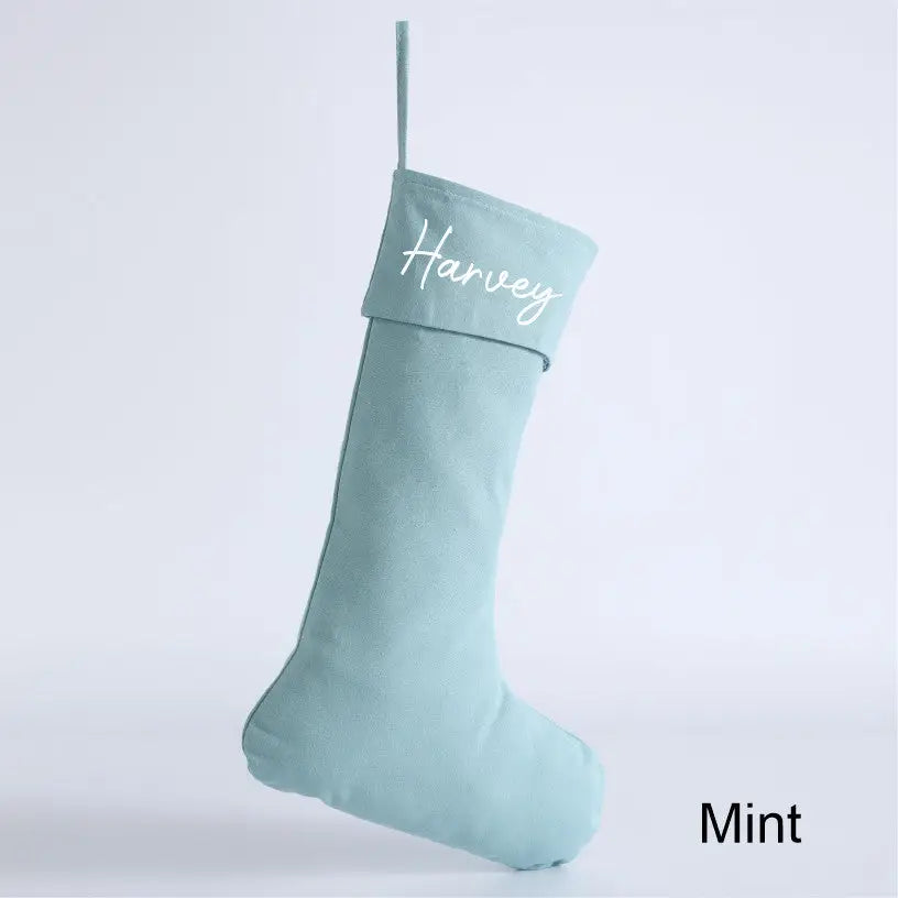 Personalised Canvas Stockings - Navy - Timber Tinkers