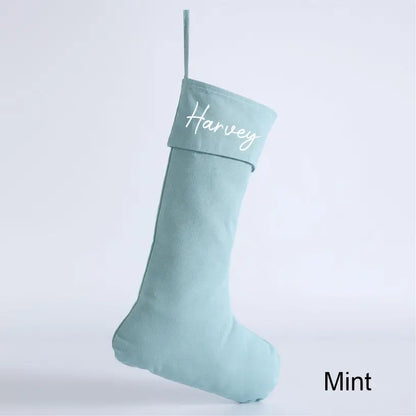 Personalised Canvas Stockings - Navy - Timber Tinkers