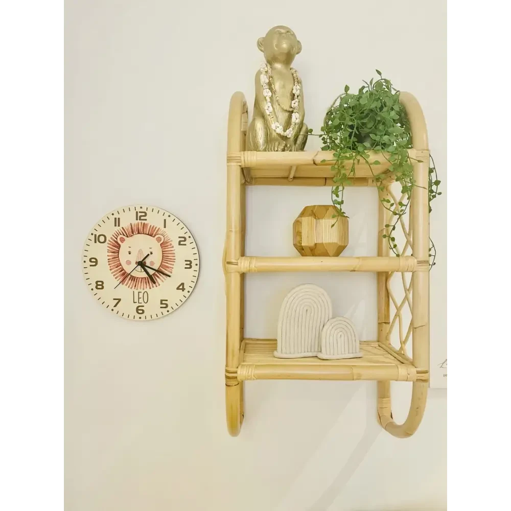 Personalised Clock - Pink Rainbow
