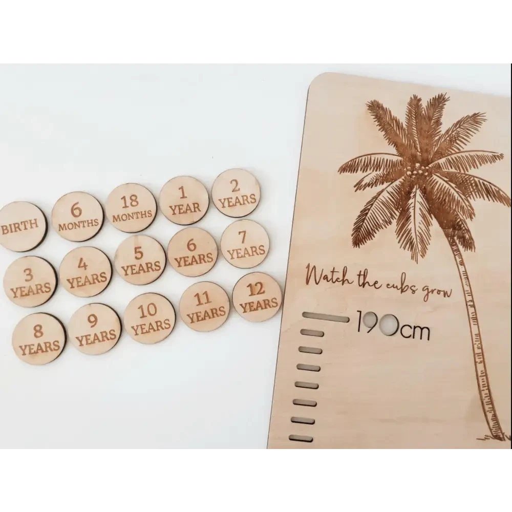 Personalised Growth Chart - 3D Rainbow - Timber Tinkers