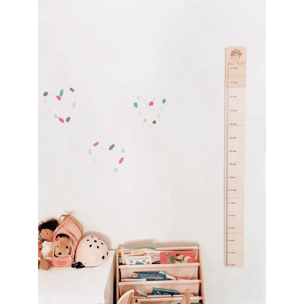 Personalised Growth Chart - Floral - Timber Tinkers