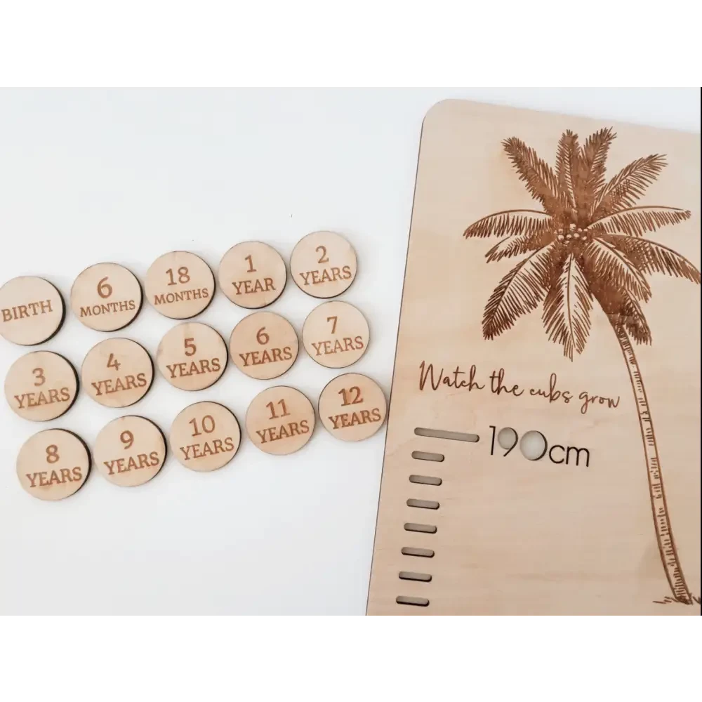 Personalised Growth Chart - Lion Cub - Timber Tinkers