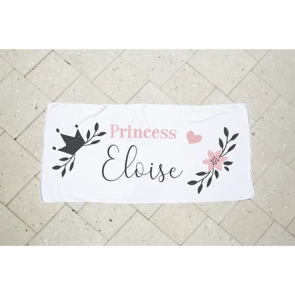 Personalised Kids Towel - Princess - Timber Tinkers