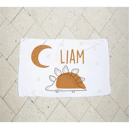 Personalised Kids Towel - Stegosaurus - Timber Tinkers
