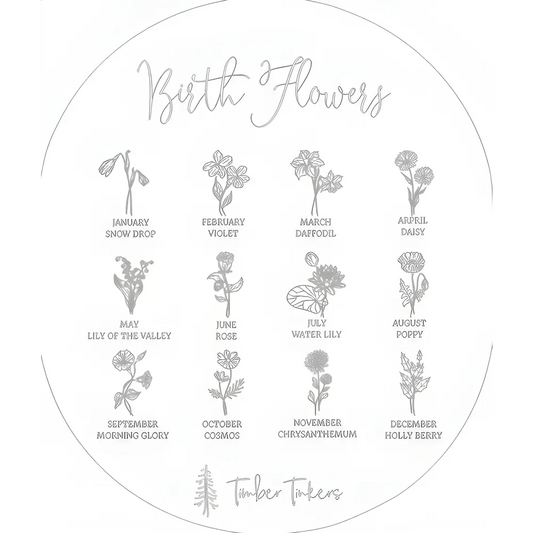 Personalised Pillowcase - Birth Flower - Timber Tinkers