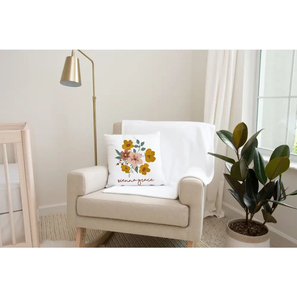 Personalised Pillowcase - Boho Floral - Timber Tinkers