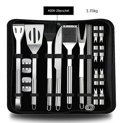 Personalised Stainless Steel BBQ Set - Timber Tinkers