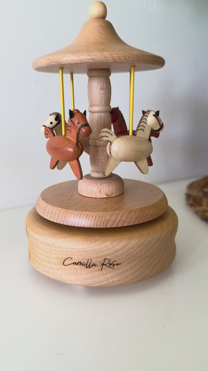 Horse Carousel Music Box