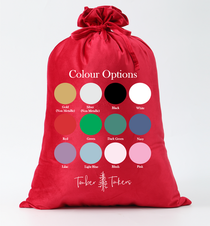 Personalised Velvet Stockings - Multiple Colours