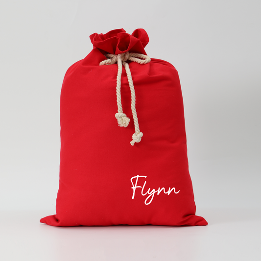 Personalised Canvas Santa Sacks - Multiple Colours