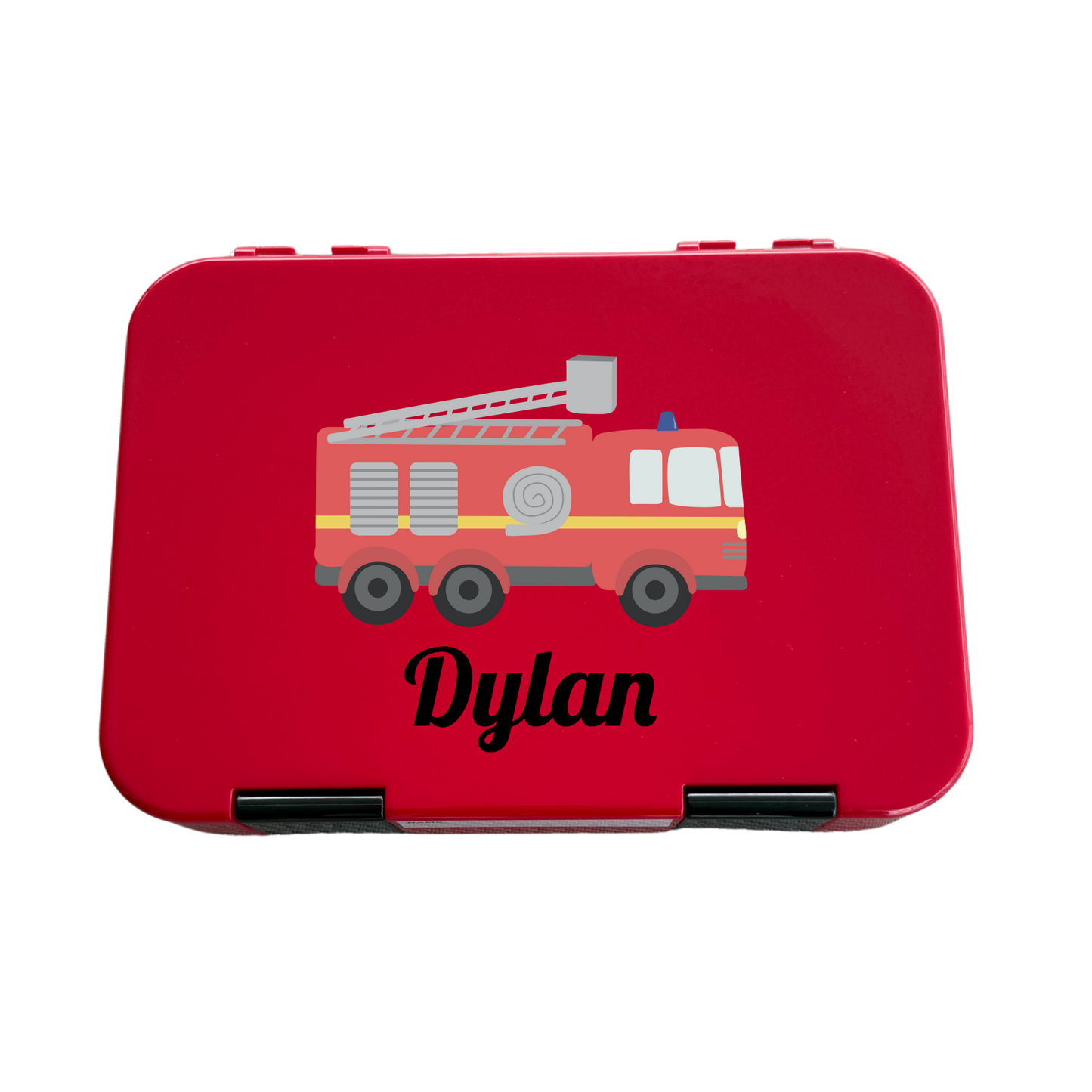 Personalised Lunch Boxes - Red Fire Truck