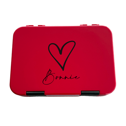 Personalised Lunch Boxes - Red Heart