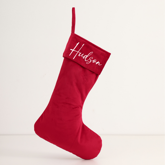 Personalised Velvet Stockings - Multiple Colours