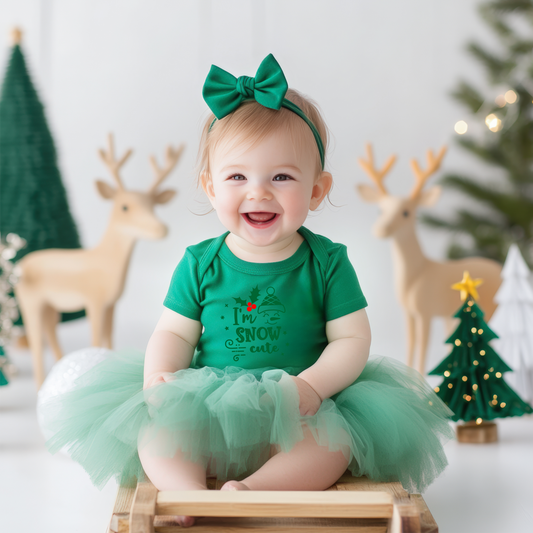 I'm Snow Cute Green Onesie