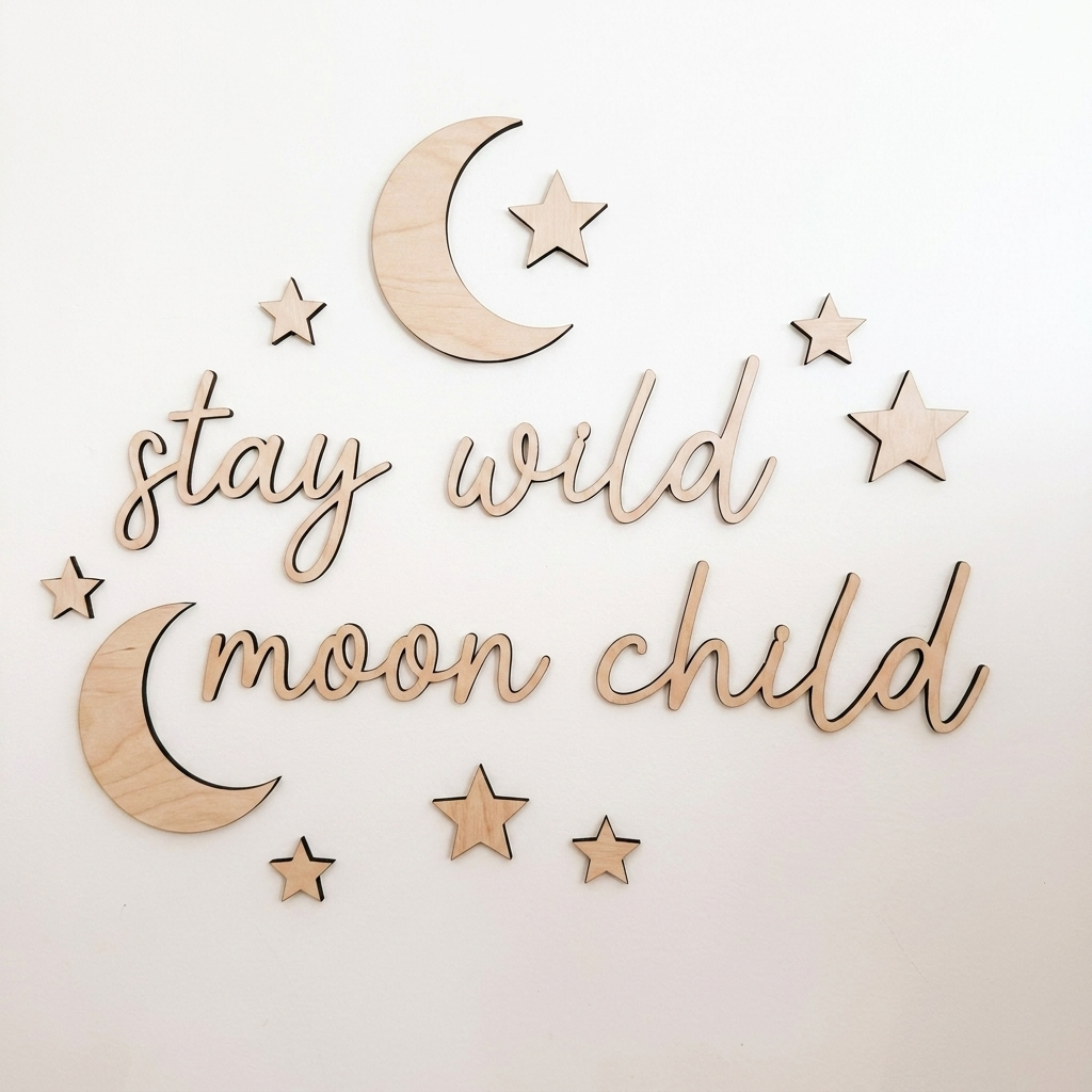 stay wild moon child Decal wall plaque