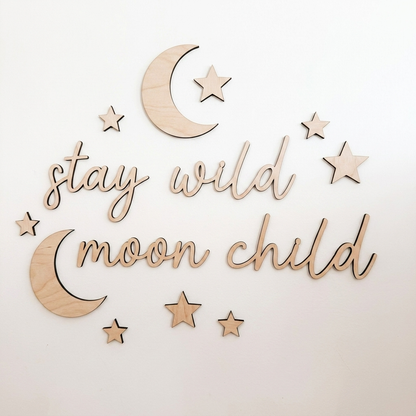 stay wild moon child Decal wall plaque