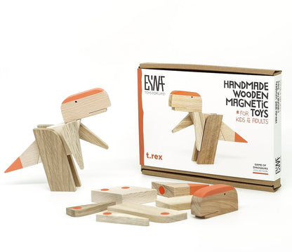 Wooden Magnetic - T.rex Puzzle Toy