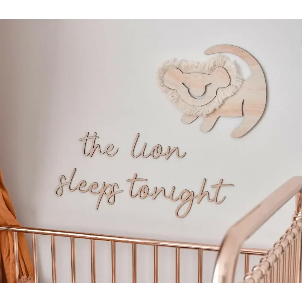 the lion sleeps tonight wall plaque - Timber Tinkers