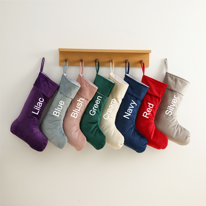 Personalised Velvet Stockings - Multiple Colours