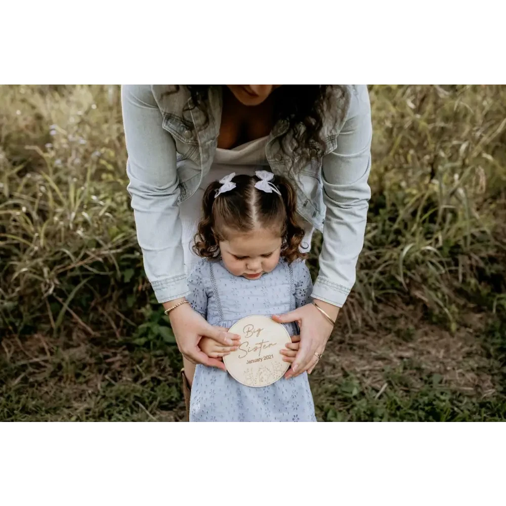Wildflower Big Sister Announcement - Timber Tinkers