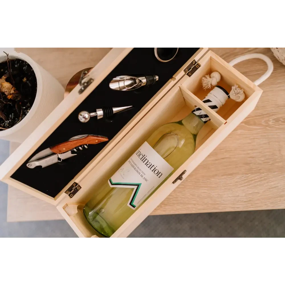 Wine Box Set - Christmas Floral - Timber Tinkers