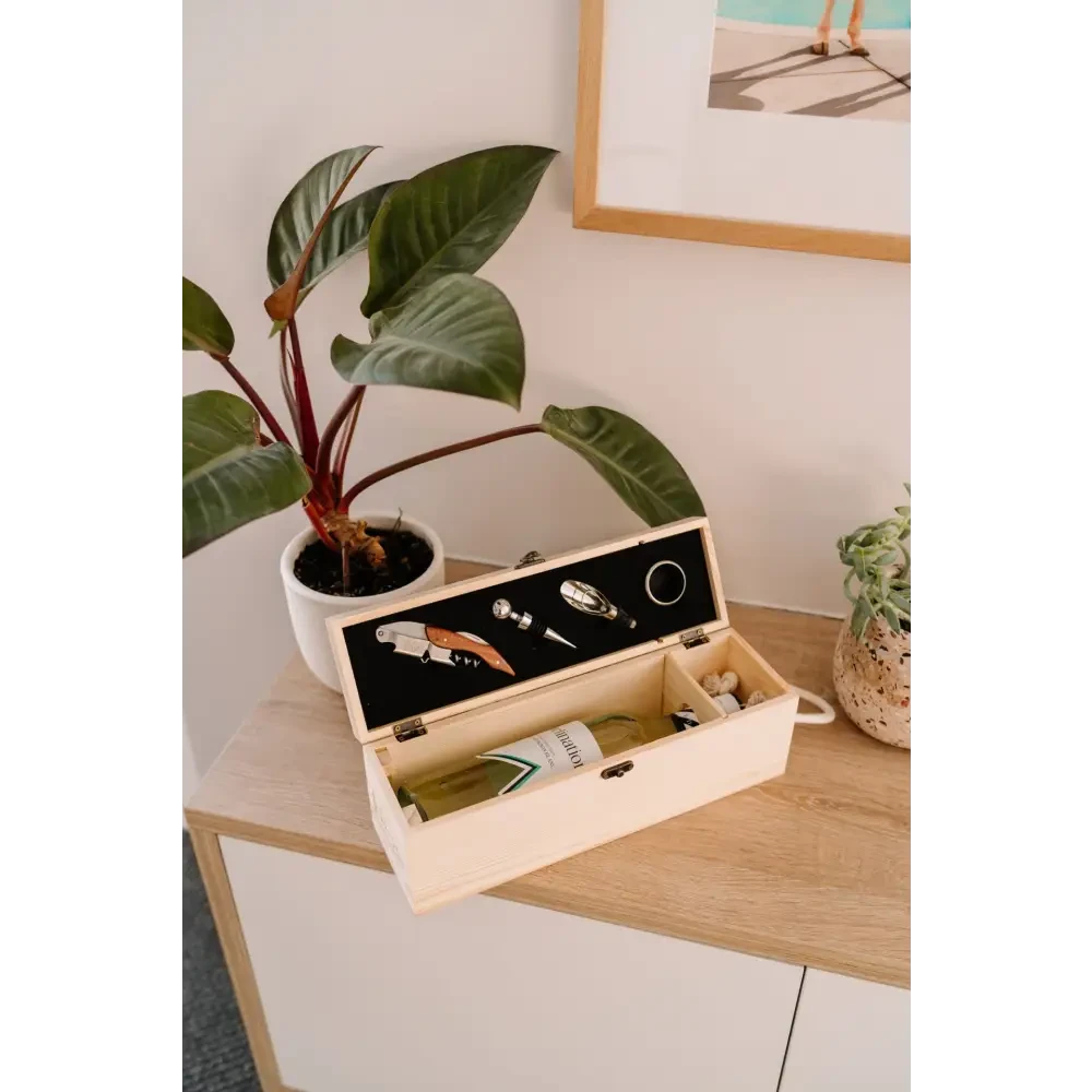 Wine Box Set - Christmas Floral - Timber Tinkers
