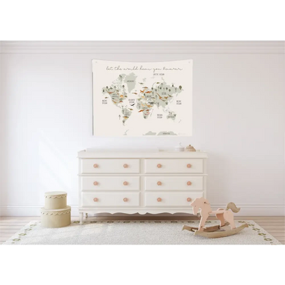 World Dinos Canvas Wall Hang - Timber Tinkers